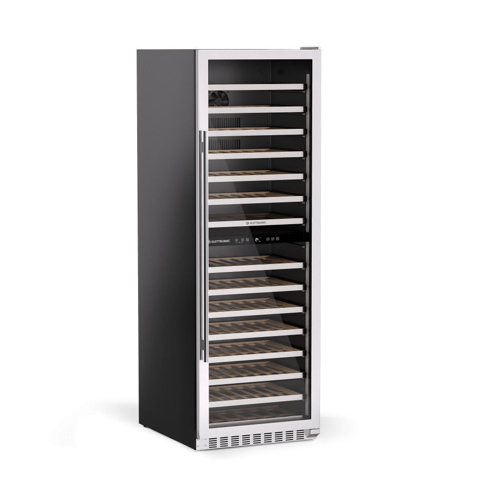 Adega Inox 134 Garrafas Dual Zone Built-in Connect 220V Abertura Esquerda Elettromec - CV2BI134XV2VPB